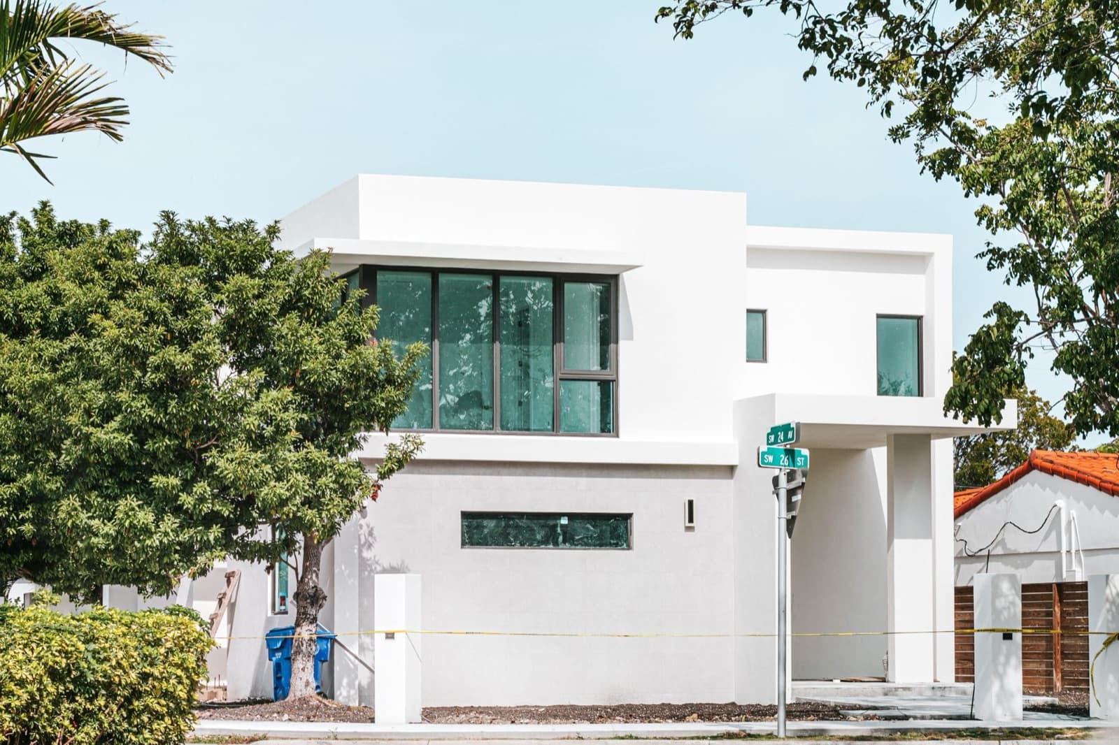 Modern Miami home with large impact-rated glass windows