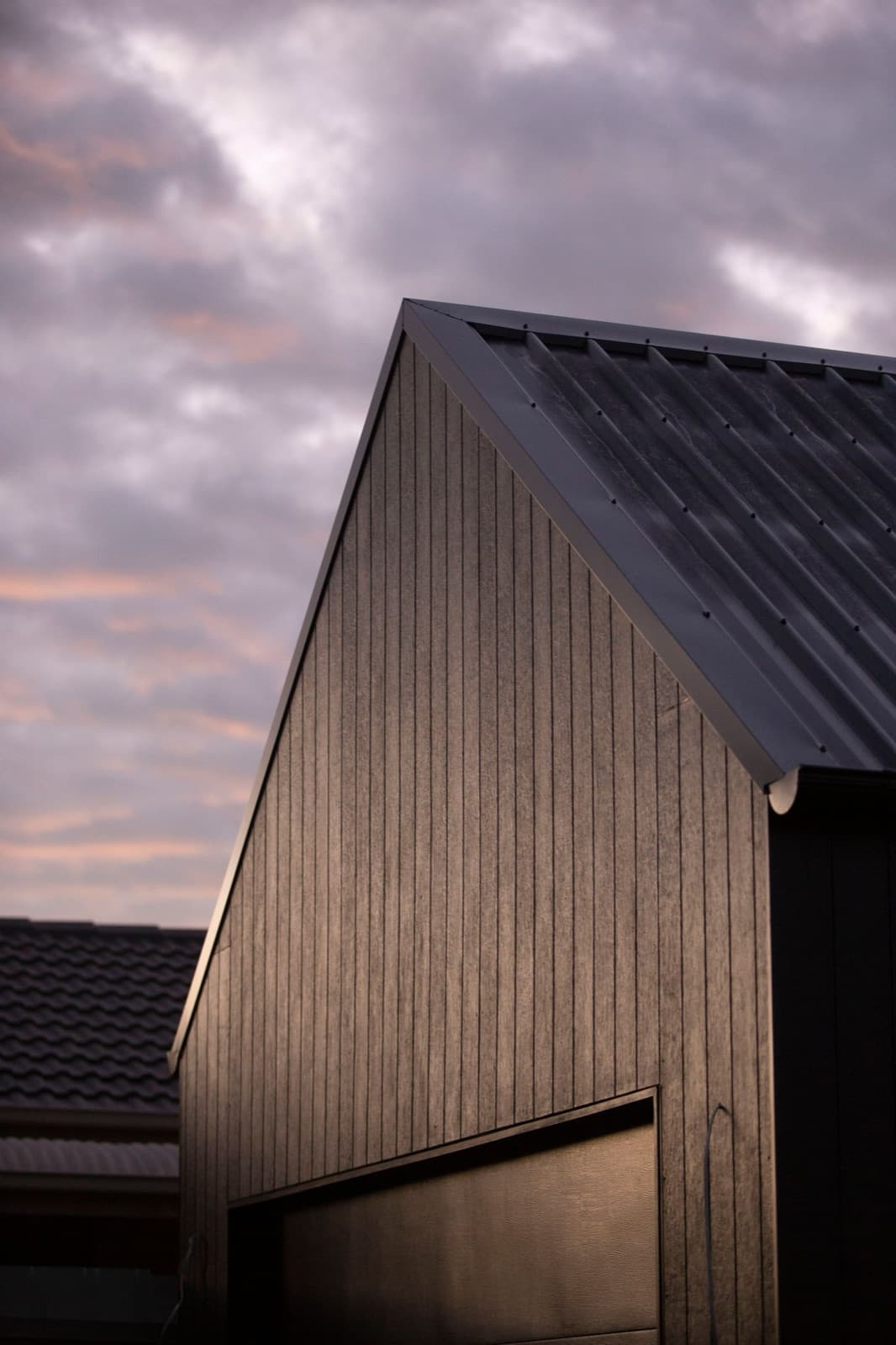 Modern house with a metal roof